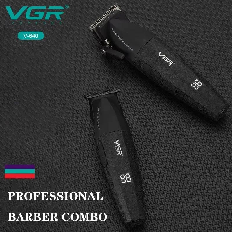 VGR V-640 S2 Professional Hair Clipper & Electric Shaver Cordless Hair Trimmer with Digital Display Hair Clipper Shape Carving Safe and Hygienic