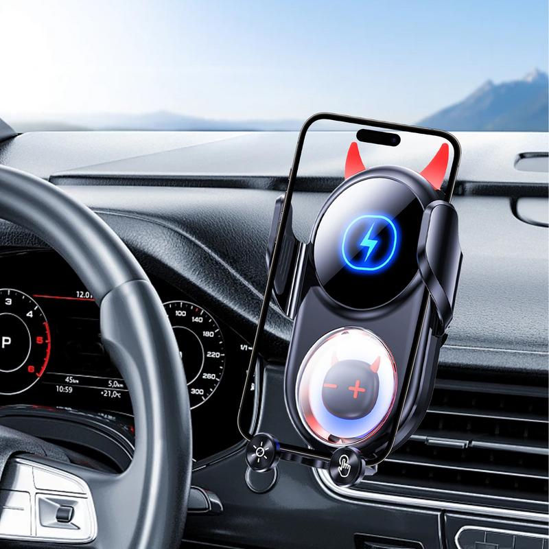 Car Charging Phone Holder 360-Degree Rotatable Fast Charging Phone Holder Anti-Shaking Funny Phone Stand Decorative Phone Holder
