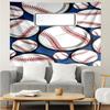 Baseball Print Tapestry, Backdrop, Easy Setup, Ideal for Bedroom, Office & Living Room, with Aesthetic Wall Hanging Decor.