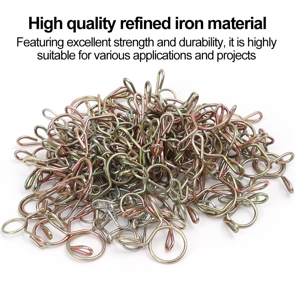 10Pcs 5/6/7/8/9/10/11/12/13/14mm Stainless Steel Spring Hoop Hose Clamp Adjustable Oil Hose Water Pipe Fixed Clip Home Hardware