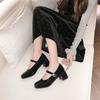 Fashion Retro Women Shoes Casual Heels 2025 Sandals Ladies Mary Jane Comfortable Latest Leather Dress Spring African Lolita Janes