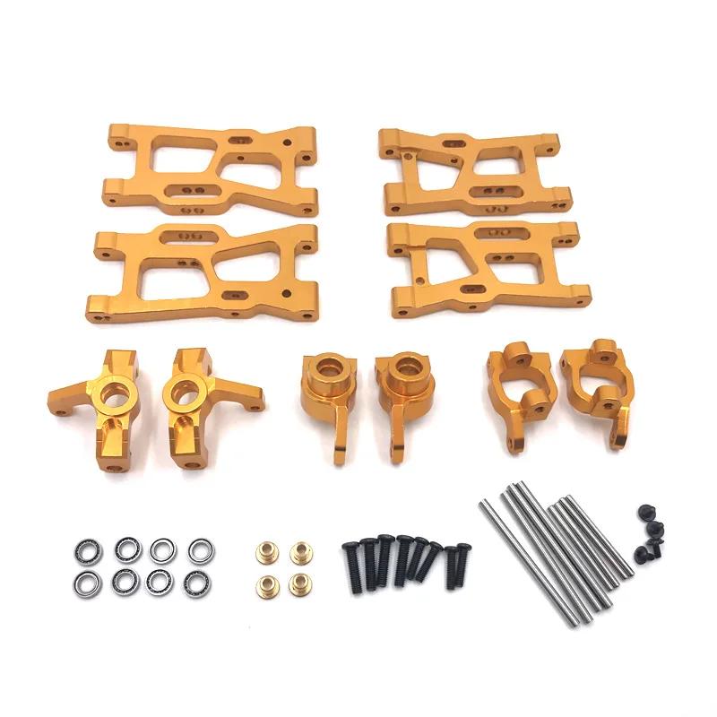 Wltoys 144001 144010 124007 124008 124016 124017 124018 124019 Metal Suspension Arms Steering Cup Hub Carriers Set Upgrade Parts