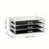 5Layer Acrylic Drawer Clear Office Organizer Drawer for Desk, Pencil Holder Large Desk Accessories Display Caddy for Home