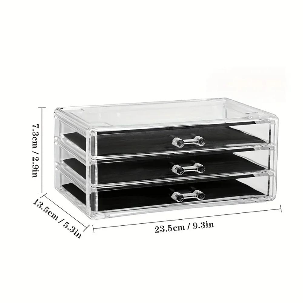 5Layer Acrylic Drawer Clear Office Organizer Drawer for Desk, Pencil Holder Large Desk Accessories Display Caddy for Home