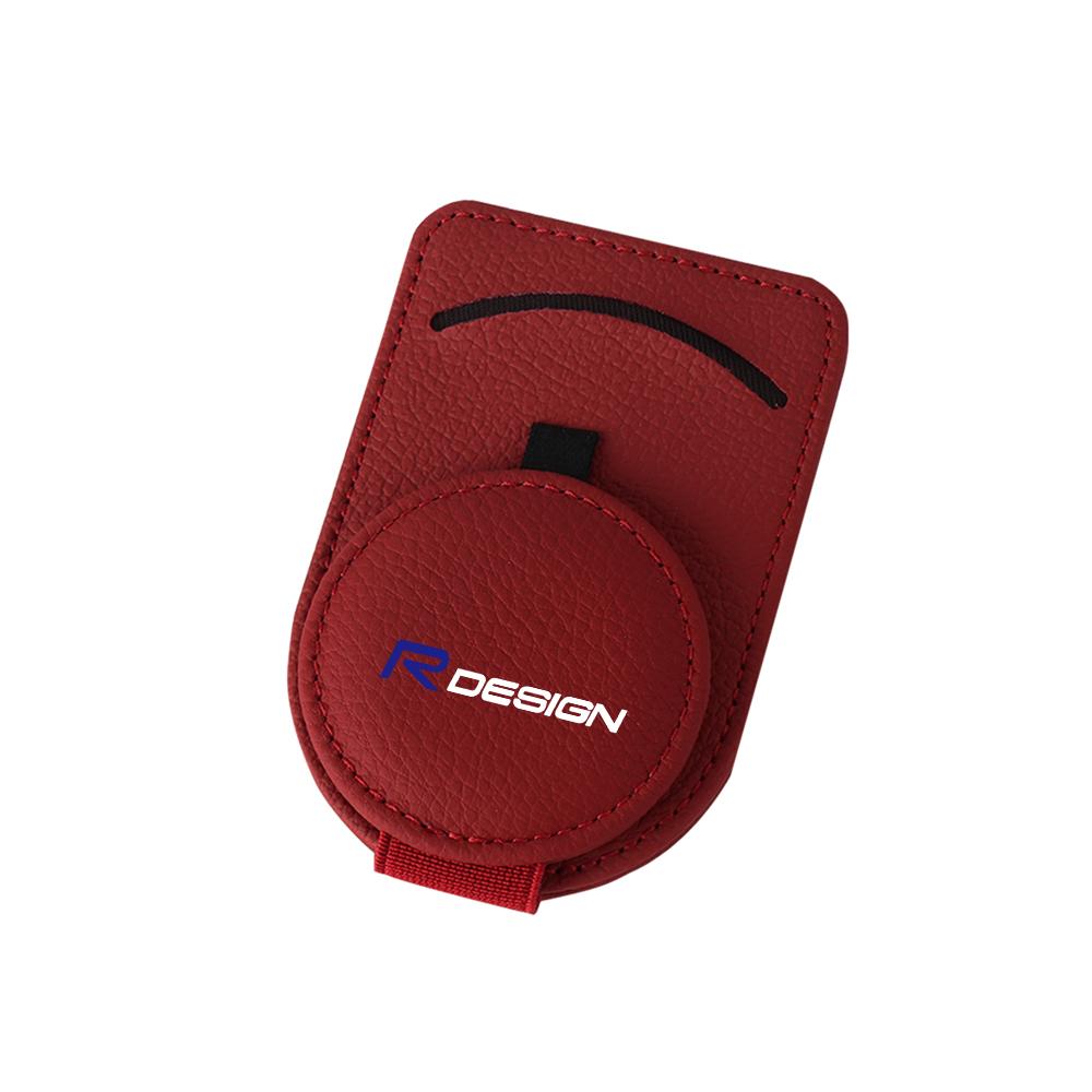 Car Sunglasses Holder Sun Visor Glasses Clip PU Leather Eyeglasses Clip Car Accessories For Volvo XC90 V90 S80 S70 T5 V50 D5 D2