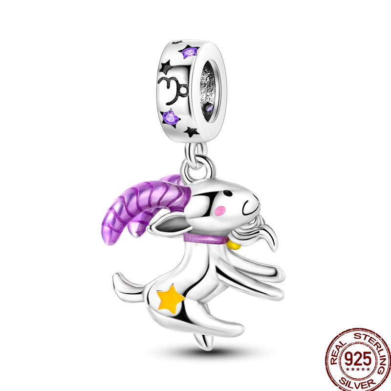 

Подвески Серии 12 Знаков Зодиака Медная Подвеска Созвездие Подходит Для Оригинального Браслета Pan DIY Ювелирный Подарок