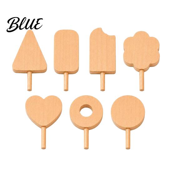 Painting Supplies Unfinished Wood Popsicle Summer Ice Cream Shaped Wooden Holiday Decoration Crafts