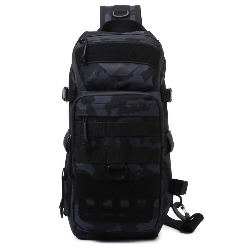 Camouflage Fishing Tactical Shoulder Bag Men Outdoor Hiking Backpack With Rod Holder Lightweight Nylon 20L