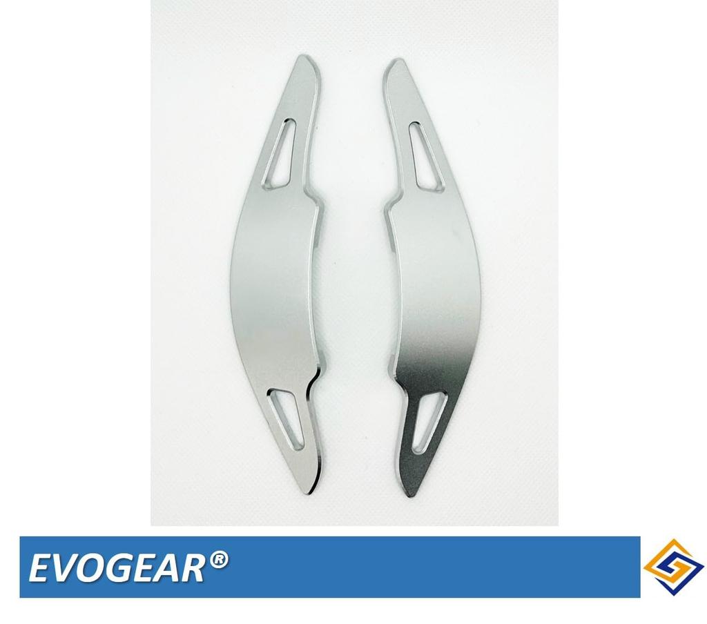 EVOGEAR Aftermarket Aluminum Alloy Paddle Shift Covers for Mazda 3 BP Series 2019 and DM Series 2019 Silver Sedan/Fastback (May 24, Onwards) CX-30