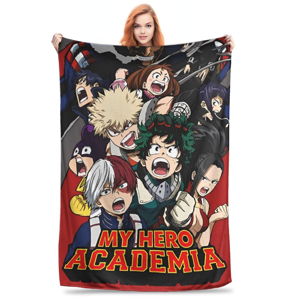 My Hero Academia Decke Liebst du Bakugou wirklich Wolldecken Sommer Klimaanlage Dekoration Weiche Warme Tagesdecke,
