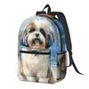 Shih Tzu Am Strand Rucksack Tagesrucksack Große Kapazität Kinder BuchTasche Schultasche Umhängetaschen für Männer Frauen