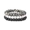 European and American jewelry fashion retro black matte bracelet zircon crown diamond ball dice lion head bead bracelet set