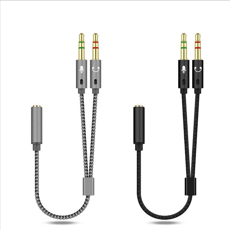 3.5mm Two-in-One Audio Adapter for Laptop & Mobile Headsets