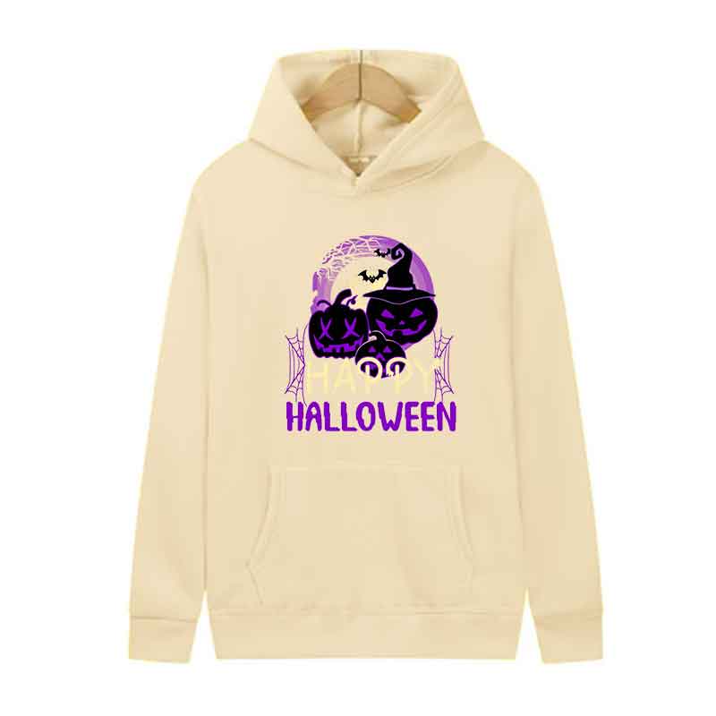 Men Long Sleeve Hoodie Christmas Black Pumpkin Print Autumn Casual Fashion Pullover Street Trend Hooded Sweatshirt Creative Tops