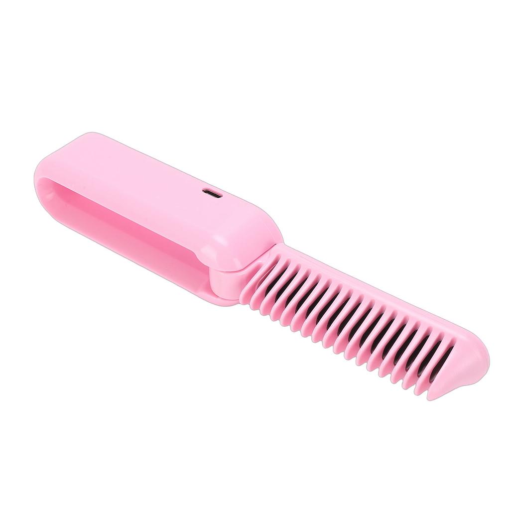 Foldable Hair Straightener Brush 9 Adjustable Temperature Settings Cordless Portable Rechargeable Straightening Brush