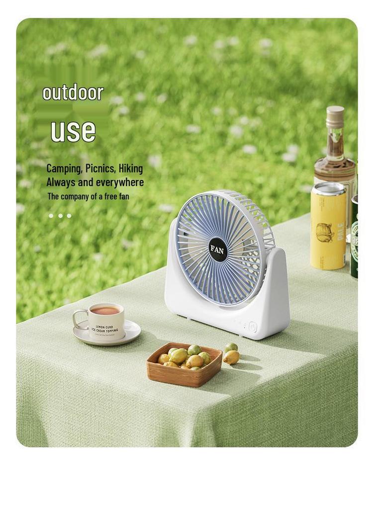 Portable USB Rechargeable Desktop Fan: High Airflow for Home, Study, and Outdoor Use