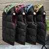 Fashion Fake Two Pieces Warm Vest for Man Winter Sleeveless Jackets Hooded Plus Size Thick Man Coat