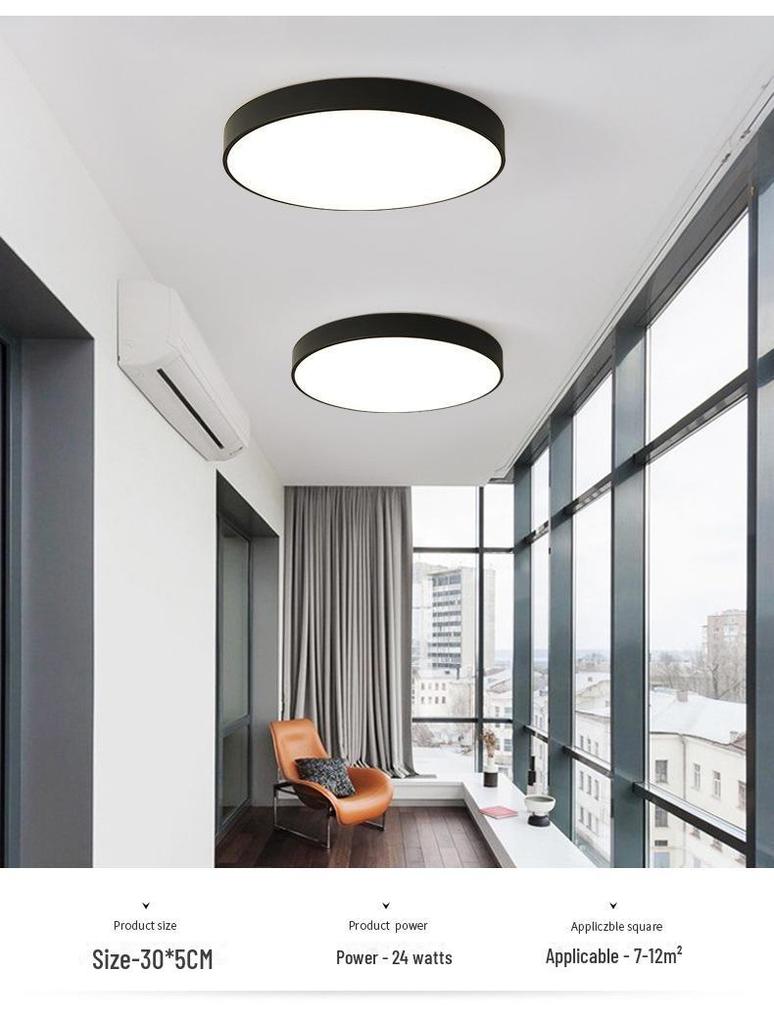 Modern LED Ceiling Lamp: Round Design for Bedroom, Balcony, or Entrance