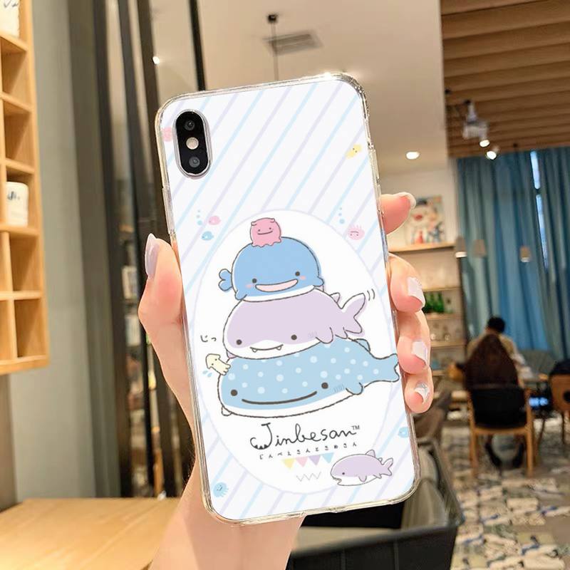 Cute kawaii Jinbesan Phone Case For iPhone 11 12 Mini 13 14 15 Pro XS Max X Plus SE XR Shell