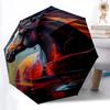 1pc Horse Abstract Automatic Open/Close Umbrella, Portable Folding Umbrella for Travel, Themed Events071