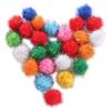 50pcs Interactive Glitter Balls Indoor Pom Pom Balls pet Toys Cat Sparkle Balls Toy  Puppy