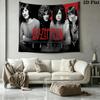Led Zeppelin Wall Tapestry Aesthetic Wall Hanging Printed Fabric Blanket Decorative Tapestries for Bedroom Living Room Home Decor