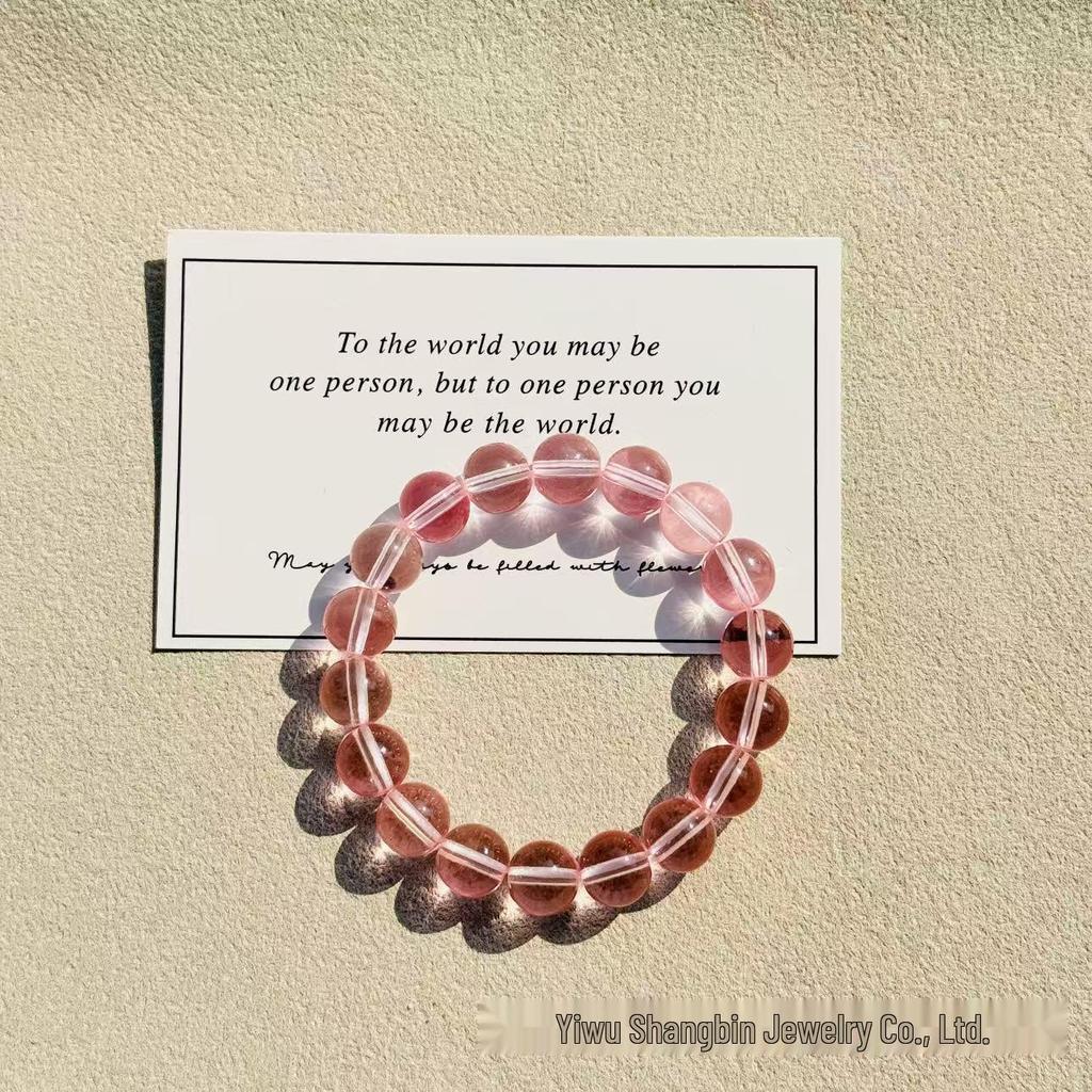 Multicolor Crystal Beaded Bracelet - Women's Korean Style Friendship Jewelry