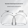 Polygonal Silberne Brille im koreanischen Stil für kurzsichtige Frauen, Ultra-Leichter Rahmen aus reinem Titan, Ideal für runde/eckige Gesichter, Modell 18080.