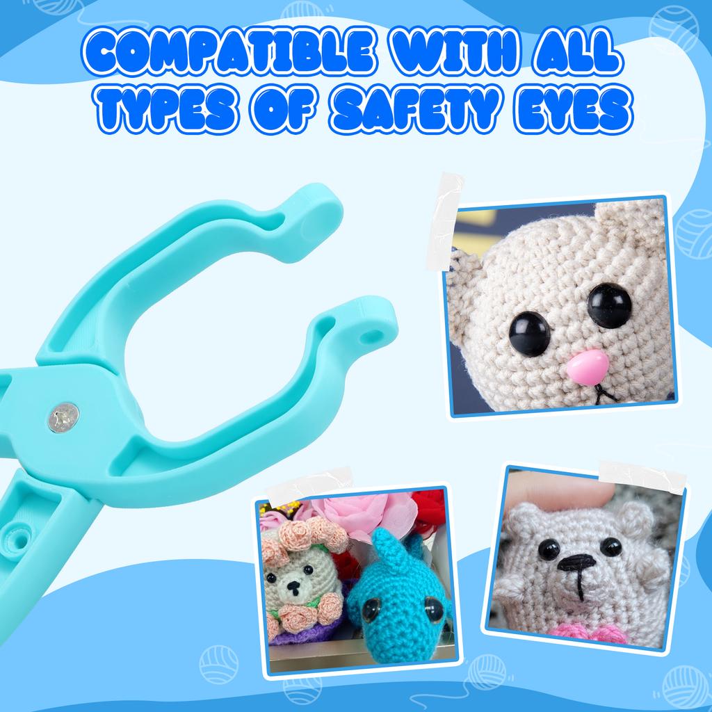 Crochet Eye Tool | Safety Eye Tool Pliers for Attaching Safety Eyes - Doll Making Supplies, Fits 5-30mm Stuffed Animal Eyes