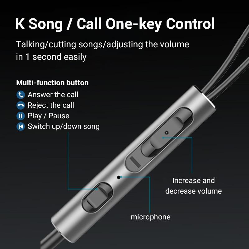 6D Surround Sound Metal Headphones 3.5mm&type-C Wired Control Headsets With HD Mic Earbuds For iPhone15/16 For Samsung Earphones