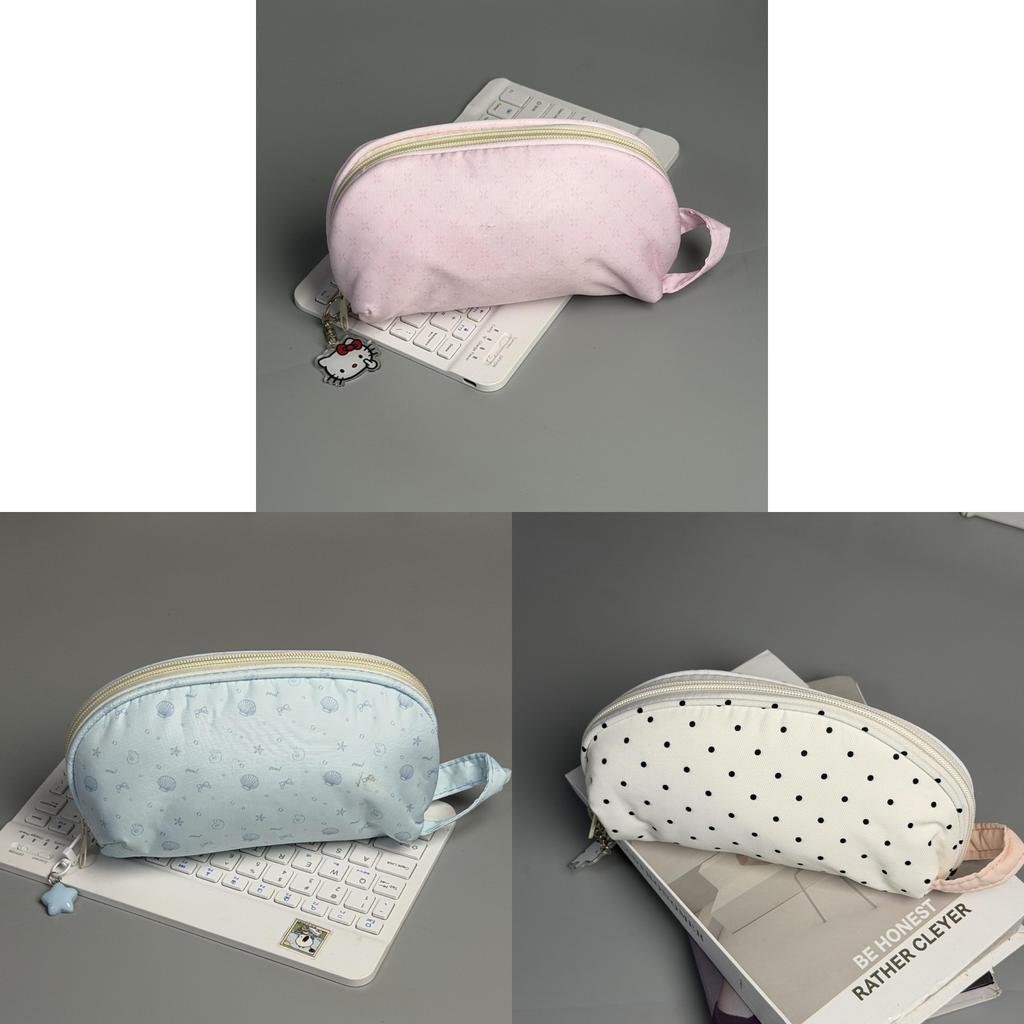 Nautical Marine Life Shell Pencil Case With Nylon Material For Students Storage Organizer