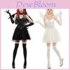 Stunning Black And White Angel Costume Elegant Role Play Outfit For Halloween Parties