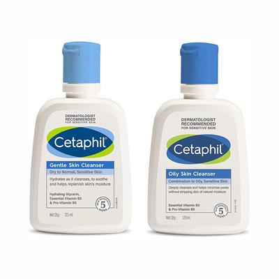 Cleansing Set for Dry and Oily Skin (125 Ml + 125 Ml), Skin Cleanser Set,