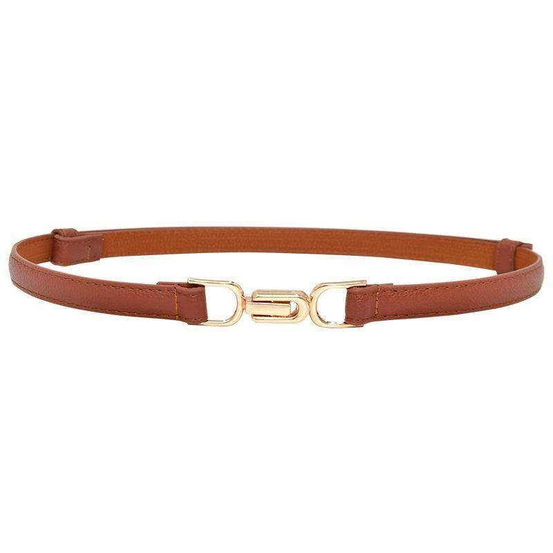 Contemporary Waist Adjustable Belt With Sleek Metal Buckle For Elegant Dresses In Colors Fall