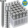 Metal Expansion Tubes Screw Hollow Walls Drywall Anchors Bolt Kit Serrated Self Tapping Screws Fixing Fasteners Drilling Plugs
