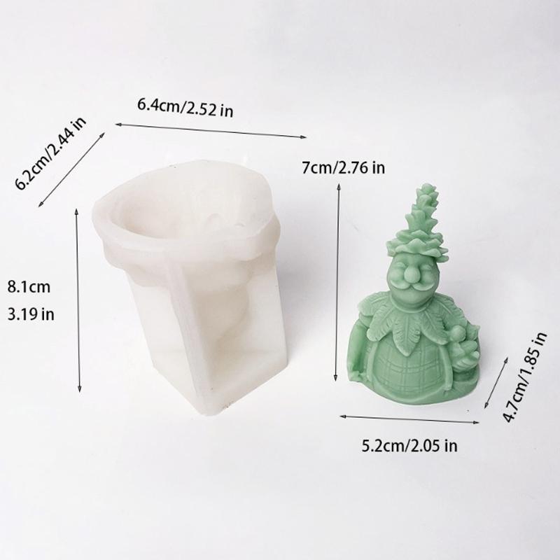 

Christmas Candle Silicone Mold 3D Santa Claus Portrait Gypsum Resin Craft Cement Mold DIY Clay Soap Making Christmas Gift