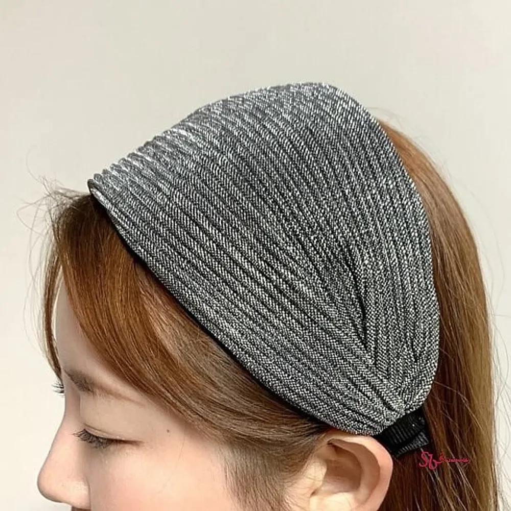 Hairband Wide Women's Wide Headband Ribbed Pulsar 13cm Women's Retro Point Def539