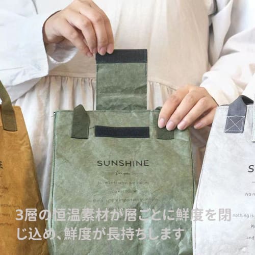 AirAkl Lunch Bag, Insulated Eco Bag, Foldable Tote Bag, Large Capacity Shopping Bag, Insulated Bag for Outdoor Activities, Picnics, BBQs, the Beach, C