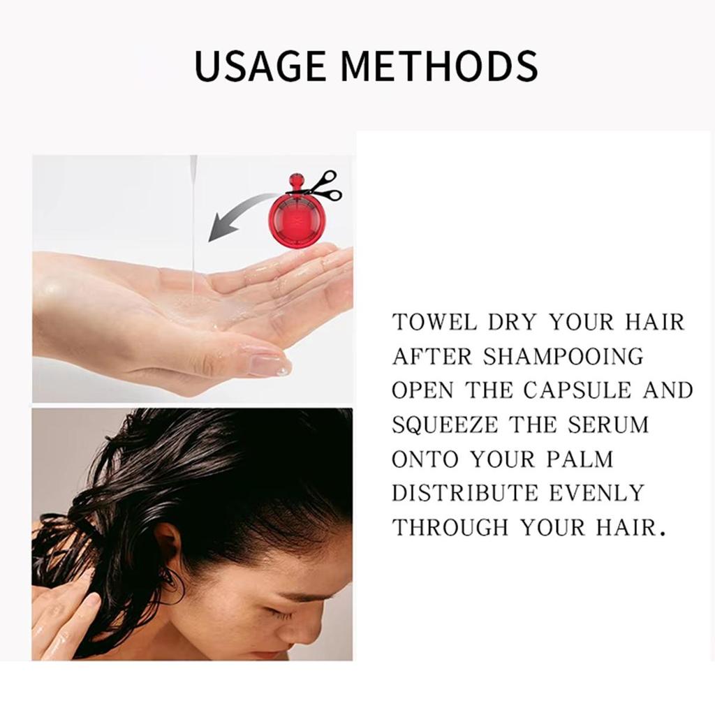 Haaröl 20 Kapseln - Haarvitamine A C E Pro B5 - Haarbehandlungsserum - Haarserum für krauses und geschädigtes Haar