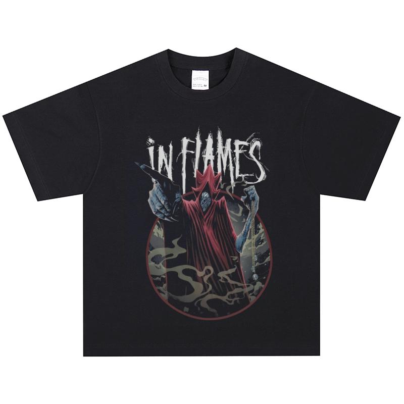 In Flames T-Shirt, Soft Fabric Casual Daily Wear S