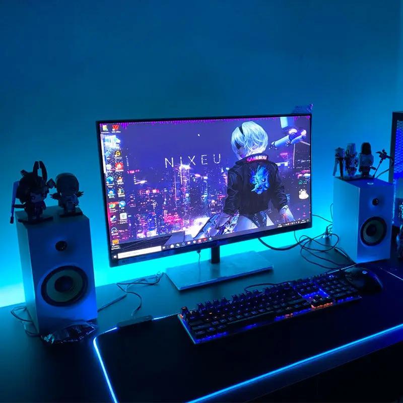 Computerbildschirm-Lichtleiste Monitor RGBIC Bluetooth LED-Lichter Umgebungsbeleuchtung Musik-Sync APP-Steuerung PC-Hintergrundbeleuchtung Spielzimmer