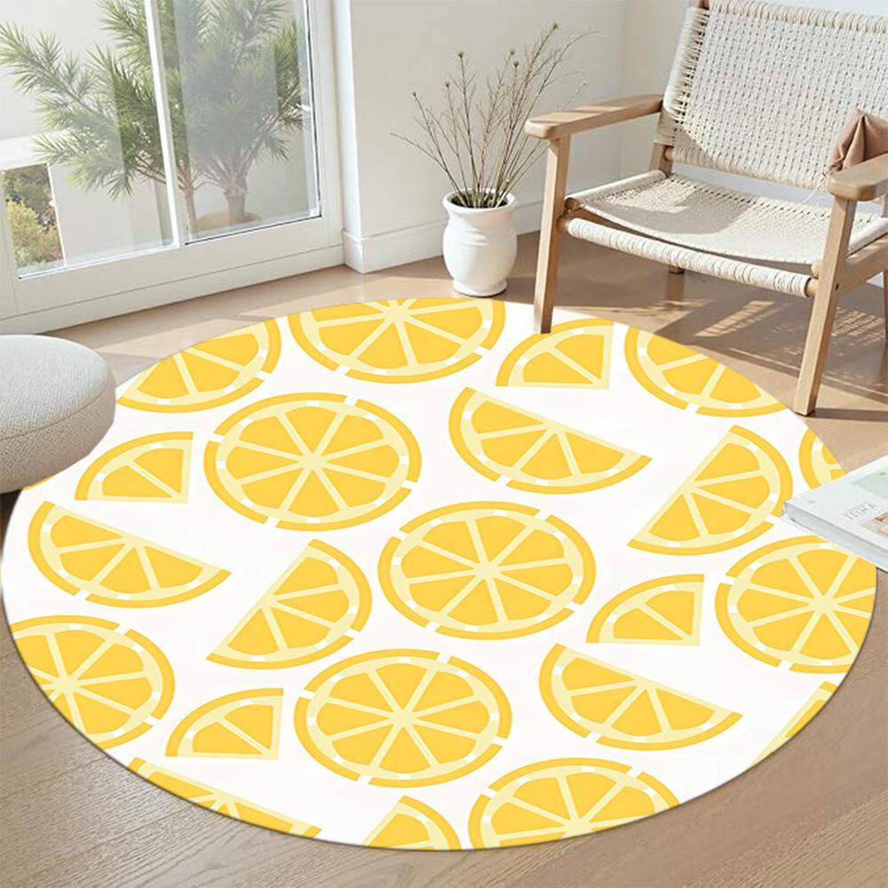 Fruit Round Office Rug Perfect for Balcony Study room Foyer Game Room Antislip Round Carpet Anime Office Decor Perfect Gift for Friends Family