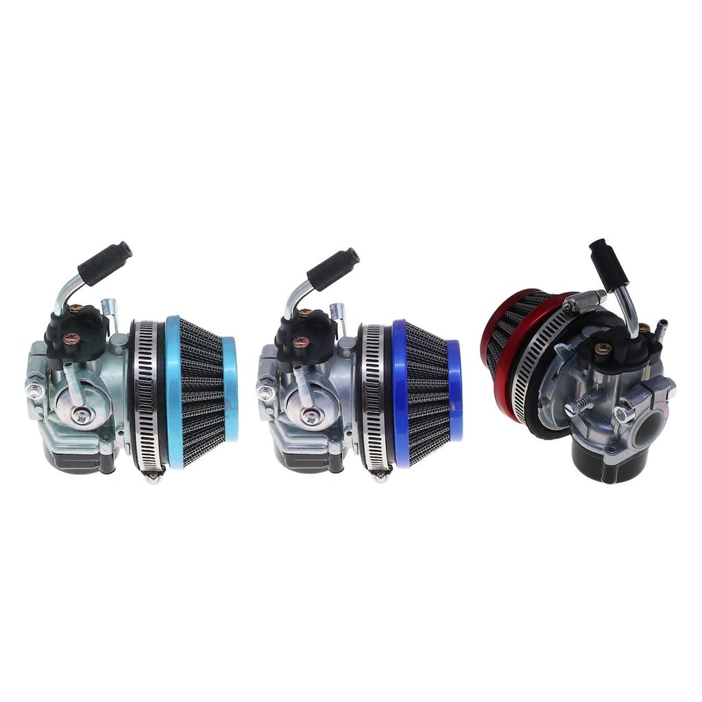 Motorcycle Carburetor, for 2 Stroke Engine, with 58mm Air Filter, Carburetor for 50cc Motorcycle Carburetor Filter