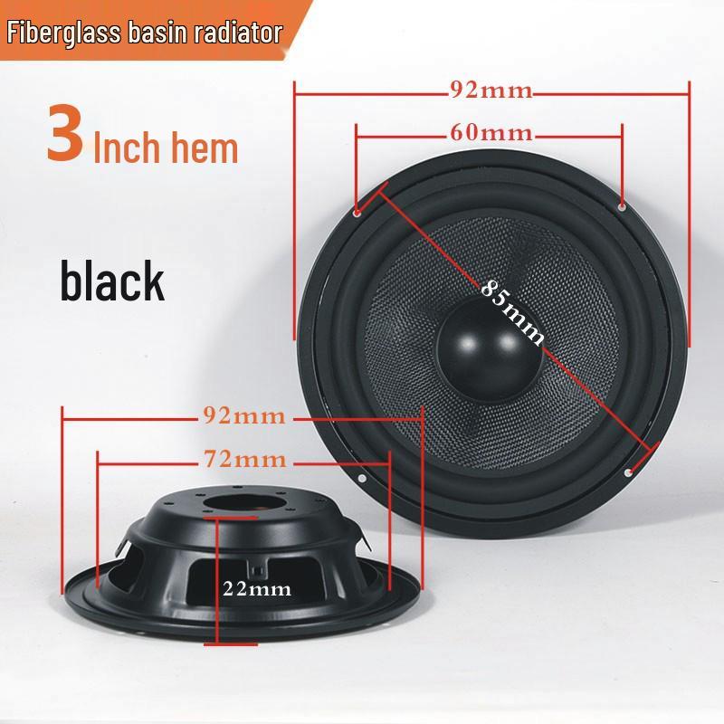 Fiberglass Basin Passive Radiator Speaker with 3, 4, 5, 6, and 8-inch Dummy Speakers.