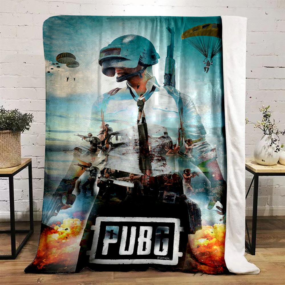 PUBG Themed Battleground Design Blanket Flannel blanket for bedroom, living room, sofa, and nap sofas.
