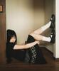 Ohesio Cancan Layered Skirt, Black Check