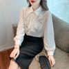 Temperament Chiffon Blouse Women's Spring Autumn New White Shirt Fashion Long Sleeve OL Bottoming Top