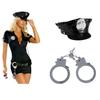 Women Adult Police Costume Cosplay Cop Uniform Halloween Officer Outfits Set