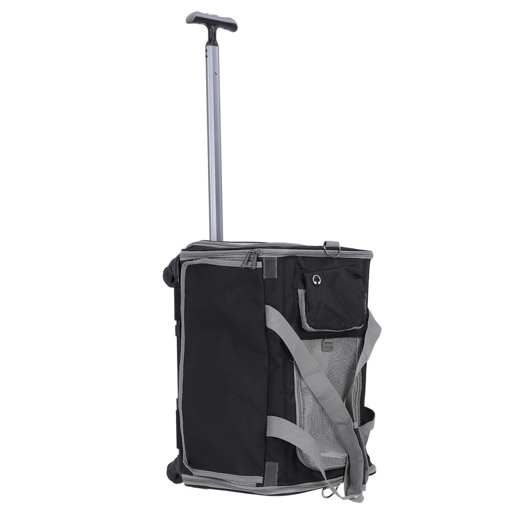 Hunde Katzen Transportbox mit Rädern Atmungsaktives 4-Netzfenster Tragbare Faltbare Haustiertransporttasche für Draußen