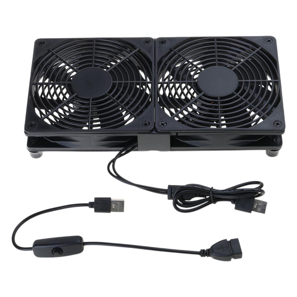 USB Powered Cooling Fan Stand 120mm for Router Rack DIY Audio Video Network Cabinet Server Workstation Mining Machine Laptop Cooler